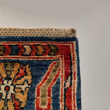 26660 - Chobi Hand-Knotted/Handmade Afghan Tribal/Nomadic Authentic/Size: 2'0" x 1'3"/61cm x 38cm