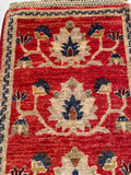 26657 - Chobi Hand-Knotted/Handmade Afghan Tribal/Nomadic Authentic/Size: 2'0" x 1'3"/61cm x 38cm