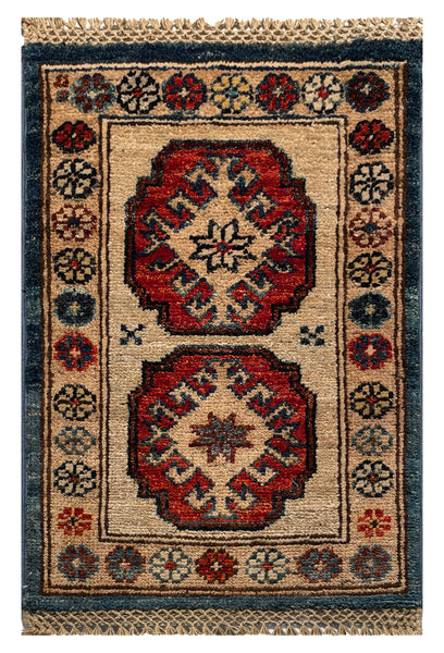 26666 -  Hand-knotted Contemporary Chobi Ziegler /Modern Carpet/Rug / Size: 2'0" x1'3"/61cm x 38cm