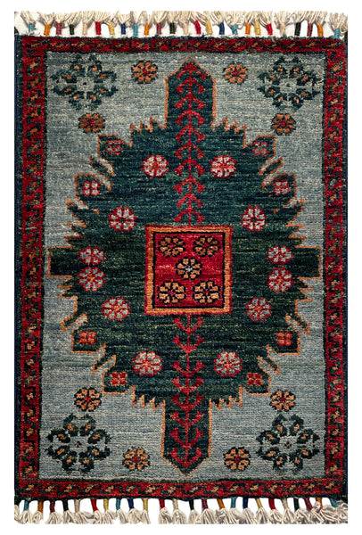 26172 -  Hand-knotted Contemporary Chobi Ziegler /Modern Carpet/Rug / Size: 2'0" x 1'3"/61cm x 38cm