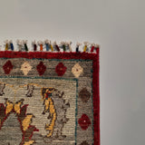 26323-Chobi Ziegler Hand-Knotted/Handmade Afghan Rug/Carpet Modern Authentic/Size: 2'0" x 1'3"/61cm x 38cm