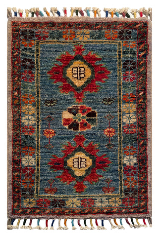 26579 -  Hand-knotted Contemporary Chobi Ziegler /Modern Carpet/Rug / Size: 2'0" x1'3"/61cm x 38cm