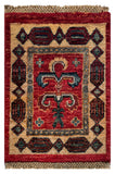 26659 - Chobi Hand-Knotted/Handmade Afghan Tribal/Nomadic Authentic/Size: 2'0" x 1'3"/61cm x 38cm