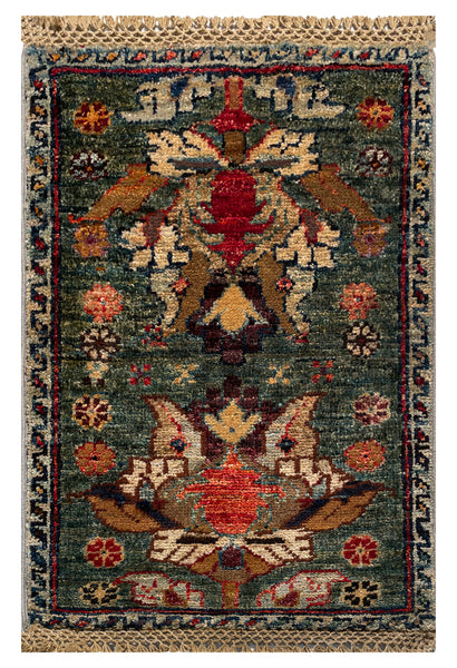 26670 - Chobi Hand-Knotted/Handmade /Modern /Size: 2'0" x 1'3"/61cm x 38cm