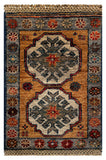 26656 - Chobi Hand-Knotted/Handmade Afghan Tribal/Nomadic Authentic/Size: 2'0" x 1'3"/61cm x 38cm