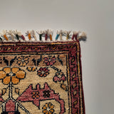 26655 - Chobi Hand-Knotted/Handmade Afghan Tribal/Nomadic Authentic/Size: 2'0" x 1'3"/61cm x 38cm