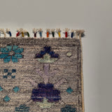 26326-Chobi Ziegler Hand-Knotted/Handmade Afghan Rug/Carpet Modern Authentic/Size: 2'0" x 1'3"/61cm x 38cm