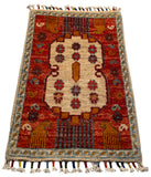 26330-Chobi Ziegler Hand-Knotted/Handmade Afghan Rug/Carpet Modern Authentic/Size: 2'0" x 1'3"/61cm x 38cm