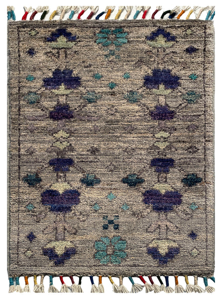 26187 -  Hand-knotted Contemporary Chobi Ziegler /Modern Carpet/Rug / Size: 1'8" x 1'3"/51cm x 38cm