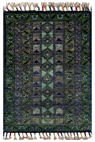 26580 -  Hand-knotted Contemporary Chobi Ziegler /Modern Carpet/Rug / Size: 2'0" x 1'3"/61cm x 38cm