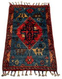 26552 -  Hand-knotted Contemporary Chobi Ziegler /Modern Carpet/Rug / Size: 2'0" x 1'3"/61cm x 38cm