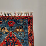 26552 -  Hand-knotted Contemporary Chobi Ziegler /Modern Carpet/Rug / Size: 2'0" x 1'3"/61cm x 38cm