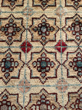 26548-Chobi Ziegler Hand-Knotted/Handmade Afghan Rug/Carpet Modern Authentic/Size: 2'0" x 1'3"/61cm x 38cm