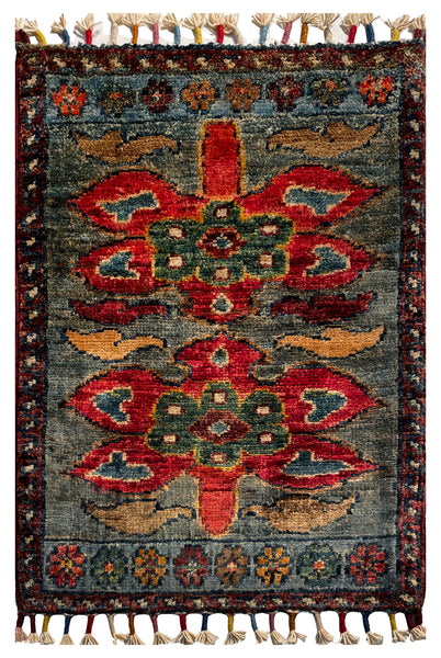 26562 -  Hand-knotted Contemporary Chobi Ziegler /Modern Carpet/Rug / Size: 2'0" x 1'3"/61cm x 38cm