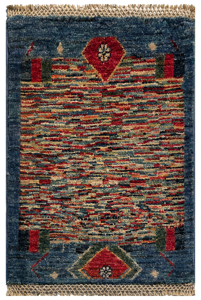26688 -  Hand-knotted Contemporary Chobi Ziegler /Modern Carpet/Rug / Size: 2'0" x 1'3"/61cm x 38cm
