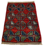 26667 -  Hand-knotted Contemporary Chobi Ziegler /Modern Carpet/Rug / Size: 2'0" x1'3"/61cm x 38cm