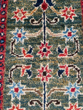 26538-Chobi Ziegler Hand-Knotted/Handmade Afghan Rug/Carpet Modern Authentic/Size: 2'0" x 1'3"/61cm x 38cm