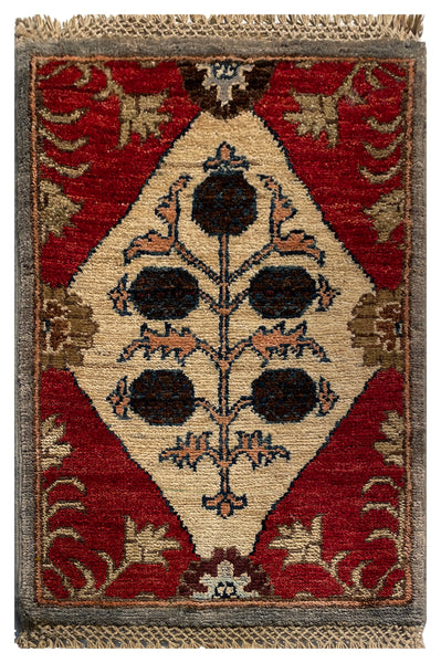 26686 -  Hand-knotted Contemporary Chobi Ziegler /Modern Carpet/Rug / Size: 2'0" x1'3"/61cm x 38cm