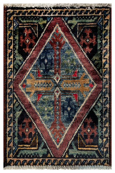 26570 -  Hand-knotted Contemporary Chobi Ziegler /Modern Carpet/Rug / Size: 2'0" x 1'3"/61cm x 38cm