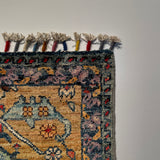 26499-Chobi Ziegler Hand-Knotted/Handmade Afghan Rug/Carpet Modern Authentic/Size: 3'3" x 1'6"/99cm x 46cm