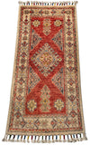 26502-Chobi Ziegler Hand-Knotted/Handmade Afghan Rug/Carpet Modern Authentic/Size: 3'3" x 1'6"/99cm x 46cm