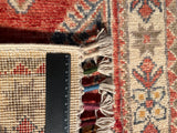 26502-Chobi Ziegler Hand-Knotted/Handmade Afghan Rug/Carpet Modern Authentic/Size: 3'3" x 1'6"/99cm x 46cm