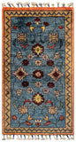 26482-Chobi Ziegler Hand-Knotted/Handmade Afghan Rug/Carpet Modern Authentic/Size: 3'1" x 1'6"/94cm x 46cm