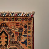 26252-Chobi Ziegler Hand-Knotted/Handmade Afghan Rug/Carpet Modern Authentic/Size: 3'3" x 1'5"/99cm x 43cm