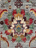 26246 - Hand-knotted Contemporary Chobi Ziegler /Modern Carpet/Rug / Size: 3'3" x 1'7"/99cm x 48cm