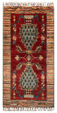 26162-Chobi Ziegler Hand-Knotted/Handmade Afghan Rug/Carpet Modern Authentic/Size: 3'4" x 1'6"/102cm x 46cm