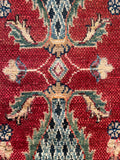 26162-Chobi Ziegler Hand-Knotted/Handmade Afghan Rug/Carpet Modern Authentic/Size: 3'4" x 1'6"/102cm x 46cm