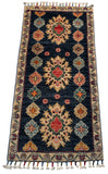 26269-Chobi Ziegler Hand-Knotted/Handmade Afghan Rug/Carpet Modern Authentic/Size: 3'4" x 1'6"/102cm x 46cm
