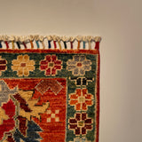 26257-Chobi Ziegler Hand-Knotted/Handmade Afghan Rug/Carpet Modern Authentic/Size: 3'2" x 1'8"/97cm x 51cm