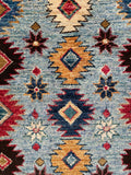 26260-Chobi Ziegler Hand-Knotted/Handmade Afghan Rug/Carpet Modern Authentic/Size: 3'1" x 1'7"/94cm x 48cm
