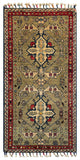26261-Chobi Ziegler Hand-Knotted/Handmade Afghan Rug/Carpet Modern Authentic/Size: 3'3" x 1'6"/99cm x 46cm