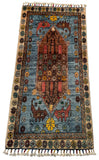 26475-Chobi Ziegler Hand-Knotted/Handmade Afghan Rug/Carpet Modern Authentic/Size: 3'3" x 1'6"/99cm x 46cm