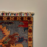 26255-Chobi Ziegler Hand-Knotted/Handmade Afghan Rug/Carpet Modern Authentic/Size: 3'4" x 1'7"/102cm x 48cm