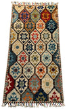 26266-Chobi Ziegler Hand-Knotted/Handmade Afghan Rug/Carpet Modern Authentic/Size: 3'3" x 1'6"/99cm x 46cm