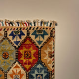 26266-Chobi Ziegler Hand-Knotted/Handmade Afghan Rug/Carpet Modern Authentic/Size: 3'3" x 1'6"/99cm x 46cm