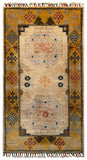 26264-Chobi Ziegler Hand-Knotted/Handmade Afghan Rug/Carpet Modern Authentic/Size: 3'4" x 1'8"/102cm x 51cm