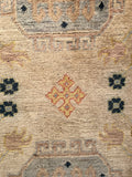 26264-Chobi Ziegler Hand-Knotted/Handmade Afghan Rug/Carpet Modern Authentic/Size: 3'4" x 1'8"/102cm x 51cm