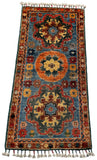 26483-Chobi Ziegler Hand-Knotted/Handmade Afghan Rug/Carpet Modern Authentic/Size: 3'5" x 1'6"/104cm x 46cm