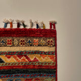 26237 - Hand-knotted Contemporary Chobi Ziegler /Modern Carpet/Rug / Size: 3'3" x 1'6"/99cm x 45cm