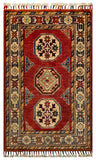 26268-Chobi Ziegler Hand-Knotted/Handmade Afghan Rug/Carpet Modern Authentic/Size: 2'8" x 1'6"/81cm x 46cm