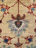 26317-Chobi Ziegler Hand-Knotted/Handmade Afghan Rug/Carpet Modern Authentic/Size: 3'1" x 1'6"/94cm x 46cm