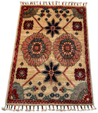 26487-Chobi Ziegler Hand-Knotted/Handmade Afghan Rug/Carpet Modern Authentic/Size: 2'7" x 1'8"/79cm x 51cm