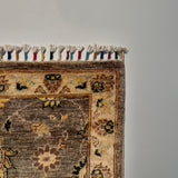 26296-Chobi Ziegler Hand-Knotted/Handmade Afghan Rug/Carpet Modern Authentic/Size: 2'9" x 2'0"/84cm x 61cm