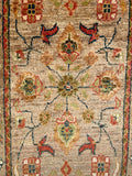 26250-Chobi Ziegler Hand-Knotted/Handmade Afghan Rug/Carpet Modern Authentic/Size: 3'1" x 1'9"/94cm x 53cm