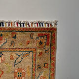 26250-Chobi Ziegler Hand-Knotted/Handmade Afghan Rug/Carpet Modern Authentic/Size: 3'1" x 1'9"/94cm x 53cm