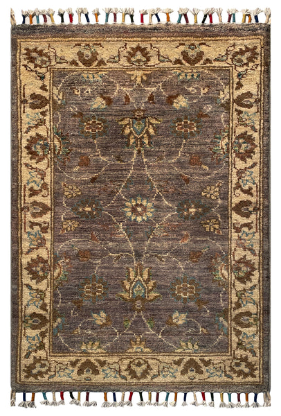 26306-Chobi Ziegler Hand-Knotted/Handmade Afghan Rug/Carpet Modern Authentic/Size: 3'1" x 2'0"/94cm x 61cm